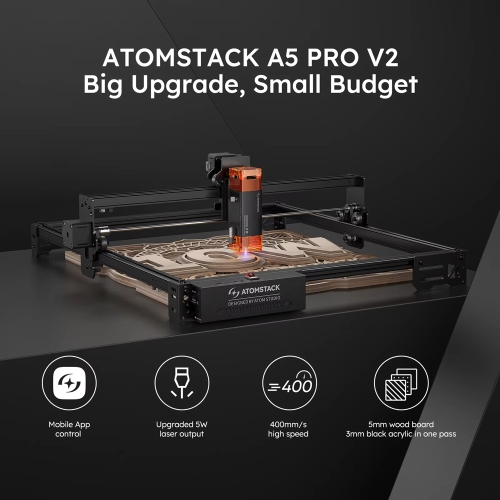 Lézer plotter - Atomstack A5 Pro V2 41x38cm | Hivatalos forgalmazás HU